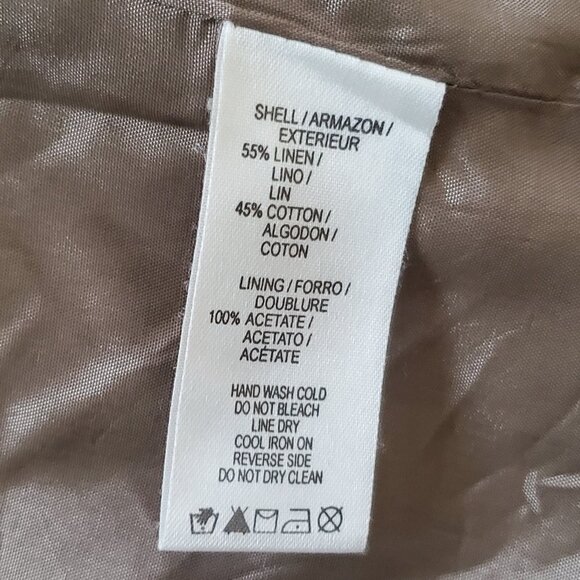 Mac & Jac Gold Metallic Ruffled Sleeve Blazer Jacket SZ L - Picture 7 of 10